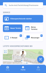 Termin online buchen und e-Rezept mit der App